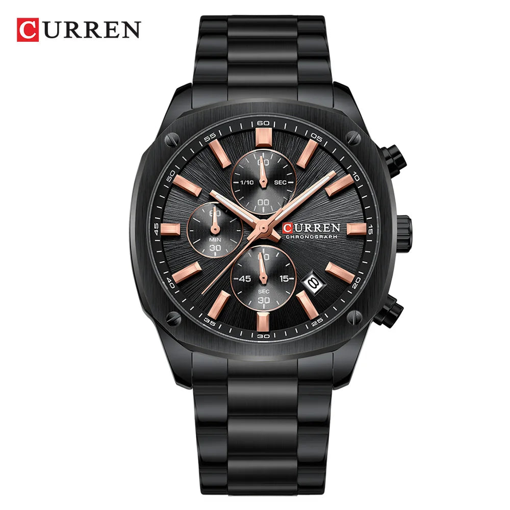 Relógio masculino CURREN Casual - black